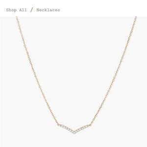 MEJURI PAVÉ DIAMOND WISHBONE NECKLACE